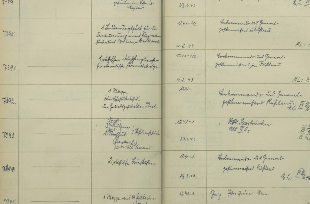 Historische Notizen der Provinienzforschung